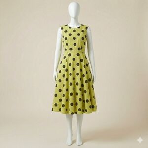 Hobbs London Polka Dot Dress A-Line w/ Pockets Size 4 Elegant